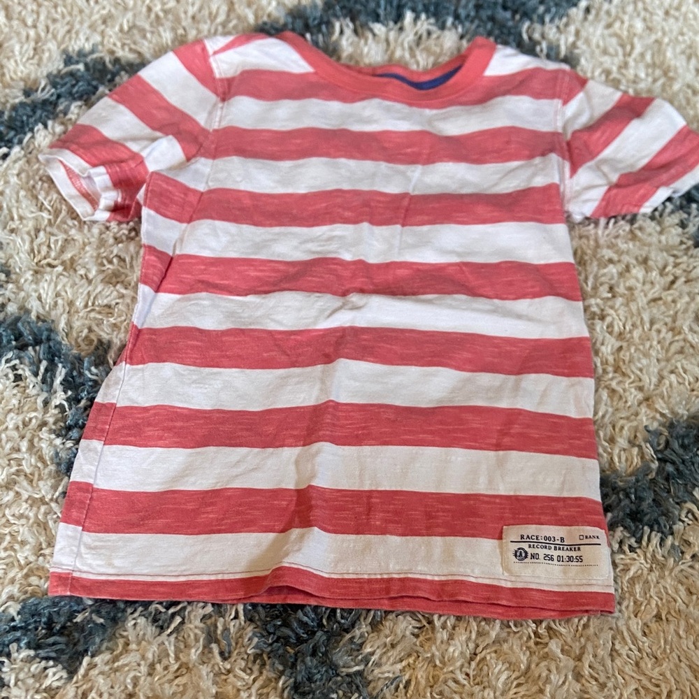 Carter's Red and White Striped Tee